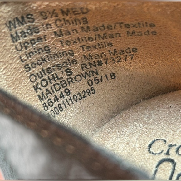 NWOT Croft & Borrow Maidenbrown Brown Faux Leather Heeled Shoes, Women’s 9.5 - Picture 9 of 9